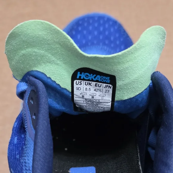 HOKA Men's Size 9D Mach 6 Virtual Blue/Bellwether Blue Running Shoes - Picture 6 of 6